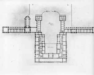 Grundriss des Neuen Schlosses Herrenchiemsee : Grundriss des Neuen Schlosses Herrenchiemsee (um 1878; G. von Dollmann)