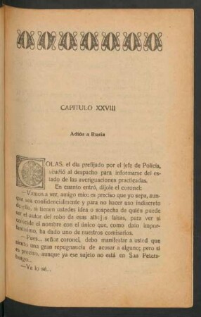 Capítulo XXVIII - Adiós a Rusia