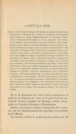 Capítulo XXX. Gobierno de D. Juan de Vargas. - ...