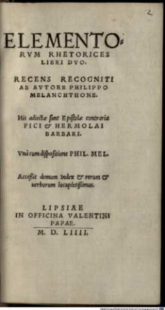 Elementorum Rhetorices libri duo