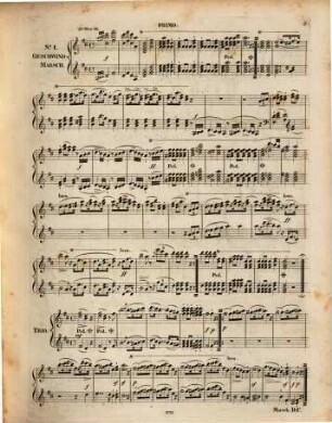 Oeuvres complets pour le pianoforte, 10,2. Trois marches à quatre mains: oeuv. 21