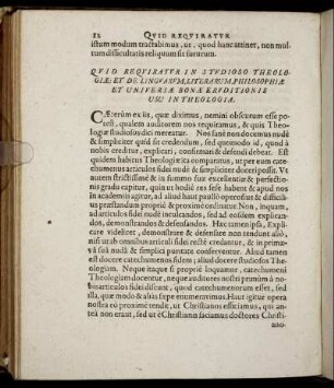 Quid Requiratur In Studioso Theologiae ...