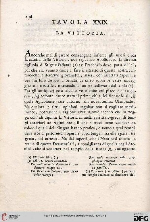 Tavola XXIX: La Vittoria
