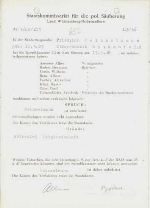 Heinzelmann, Friedrich