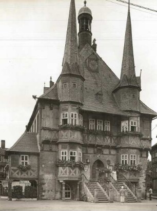 Wernigerode, Rathaus : Gesamtansicht, Nordseite von Norden (Marktseite)