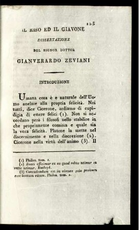 Il Riso Ed Il Giavone