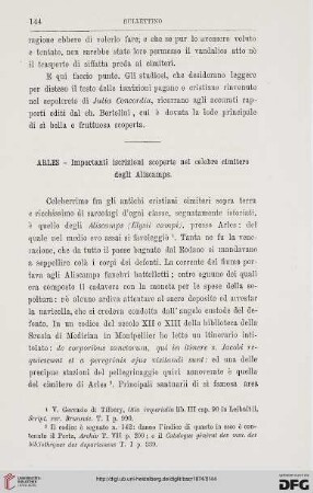Arles: Importanti iscrizioni scoperte nel celebre cimitero degli Aliscamps