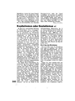 Kapitalismus und Sozialismus : (Fortsetzung)