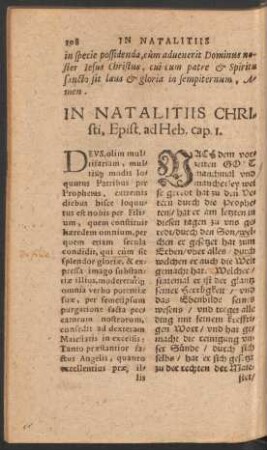 In Natalitiis Christi ...