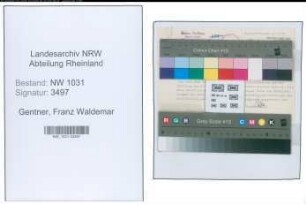 Entnazifizierung Franz Waldemar Gentner , geb. 00.00.0000 (Major)