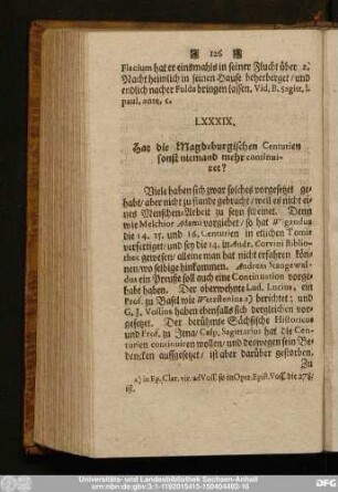 LXXXIX. Hat die Magdeburgischen Centurien sonst niemand mehr continuiret?