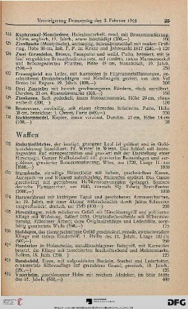 Waffen (Nr. 432-442)