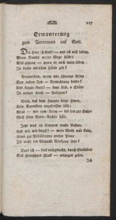 Ermunterung zum Vertrauen auf Gott.