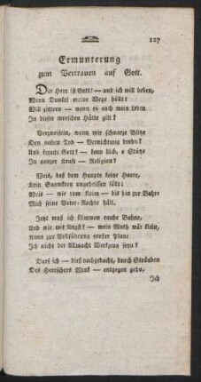 Ermunterung zum Vertrauen auf Gott.