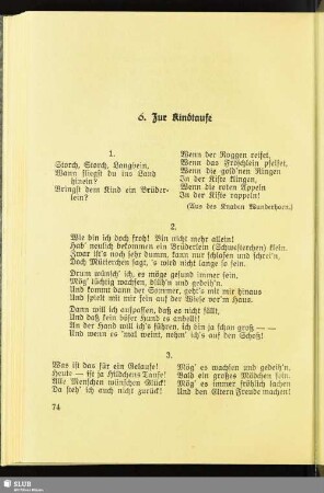 6. Zur Kindtaufe