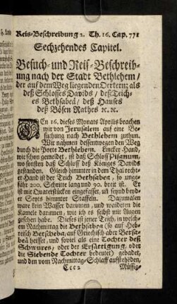 771-815, Sechzehendes Capitel
