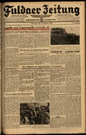 Ausgabe vom Mittwoch, den 25. Oktober 1944.
