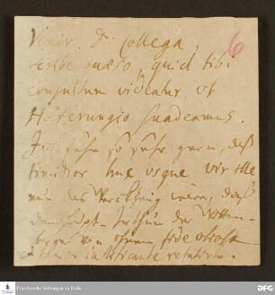 Mitteilung von August Hermann Francke an Joachim Lange.
