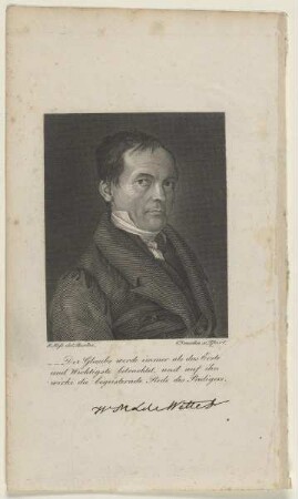 Bildnis des Wilhelm Martin Leberecht de Wette
