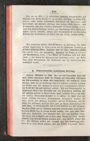 Außerordentliche wohlthätige Stiftung