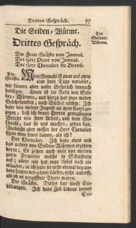 Die Seiden-Wuerme. Drittes Gespraech.
