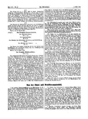 Aus der Schul- und Bevölkerungspolitik