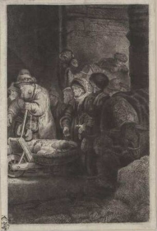 Christus predigend (sog. Hundertguldenblatt), zerteilte Platte, rechte Seite