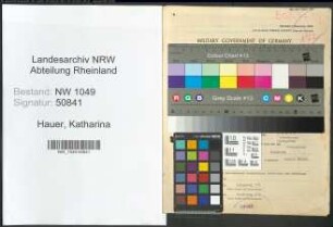 Entnazifizierung Katharina Hauer , geb. 01.09.1901 (Packerin)