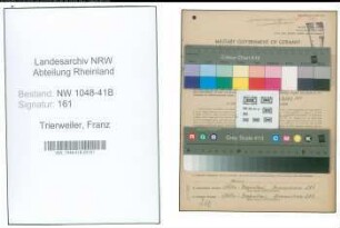 Entnazifizierung Franz Trierweiler , geb. 13.09.1892 (Feuerwehrmann)