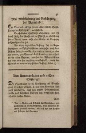 Von Armenanstalten und milden Stiftungen.