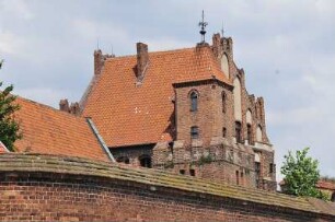 Backsteingotik in Torun : Viele historische Gebäude in der Altstadt sind Ziegelsteinbauten. Aufgenommen am 18. Juli 2009 in Torun an der Weichsel, Stadt des Unesco Weltkulturerbes