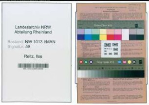 Entnazifizierung Ilse Reitz , geb. 29.11.1919 (Kaufmaennische Angestellte)