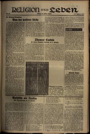 Dritte Ausgabe vom Sonntag, den 07. Februar 1937.