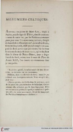 Monumens celtiques