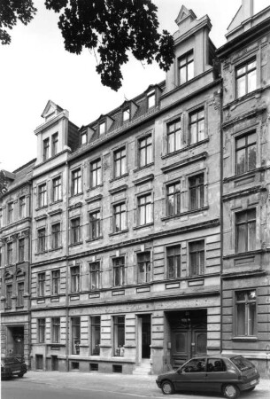 Görlitz-Altstadt, Bahnhofstraße 6. Wohnhaus (E. 19. Jh.). Straßenansicht