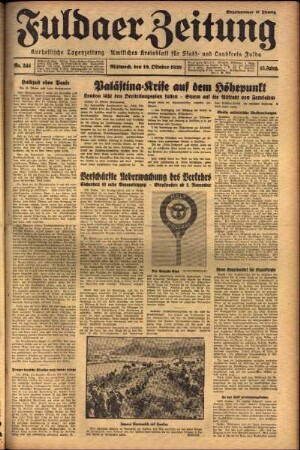 Ausgabe vom Mittwoch, den 19. Oktober 1938.