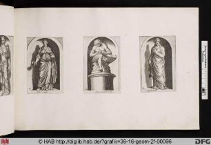 Links: Statue der Muse Thalia aus der Sammlung des Kapitols.