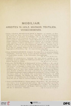 Mobiliar (Nr. 1-498)