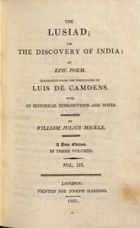 The Lusiad, or, The discovery of India : an epic poem, 3