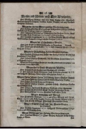 Grafen und Herren/ auch Dero Abgesandte