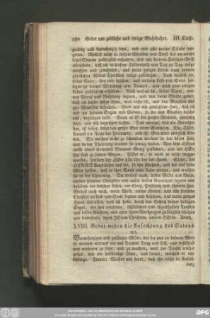 XVIII. Gebet wider die Anfechtung des Satans.