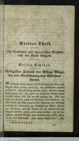 Erstes Capitel. Religiöser Zustand der Pflege Mogelin vor Einführung des Christenthums