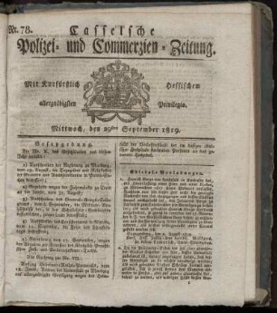 Nr. 78, Mittwoch, den 29sten September 1819