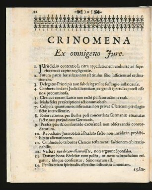 Crinomena Ex omnigeno Jure