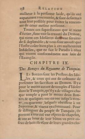 Chapitre IX. Des Bonzes du Royaume de Tunquin