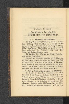 Siebenter Abschnitt. Krankheiten des Halses. Krankheiten der Schilddrüse.