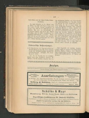 Litterarische Besprechungen.