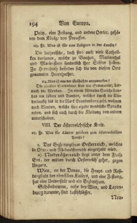 VIII. Der österreichische Kreis.
