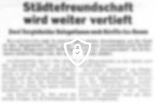 Städtefreundschaft wird weiter vertieft