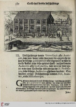 IX: Beschrijvinge vande Universireyt ofte Academie [...]